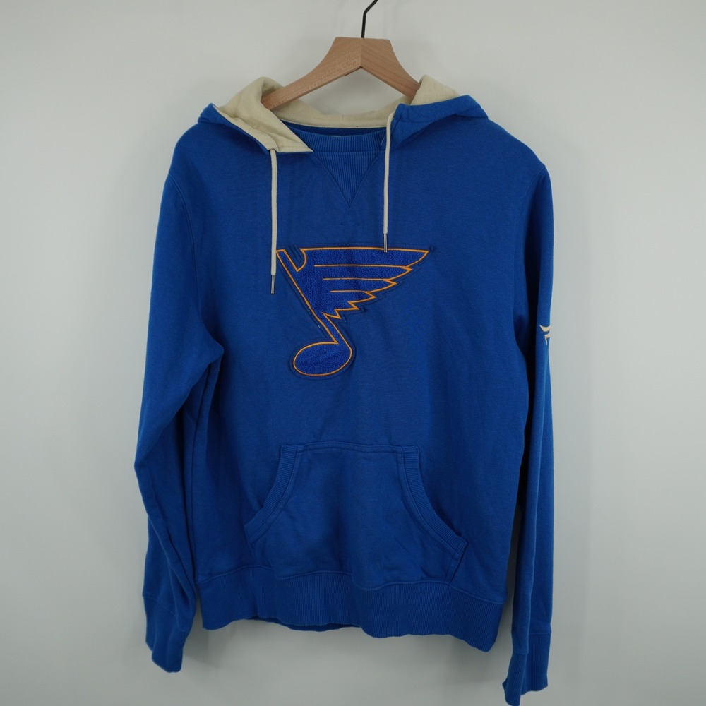 Fanatics NHL Authentic Pro St. Louis Blues Hoodie Mens Medium Blue Pullover 2708